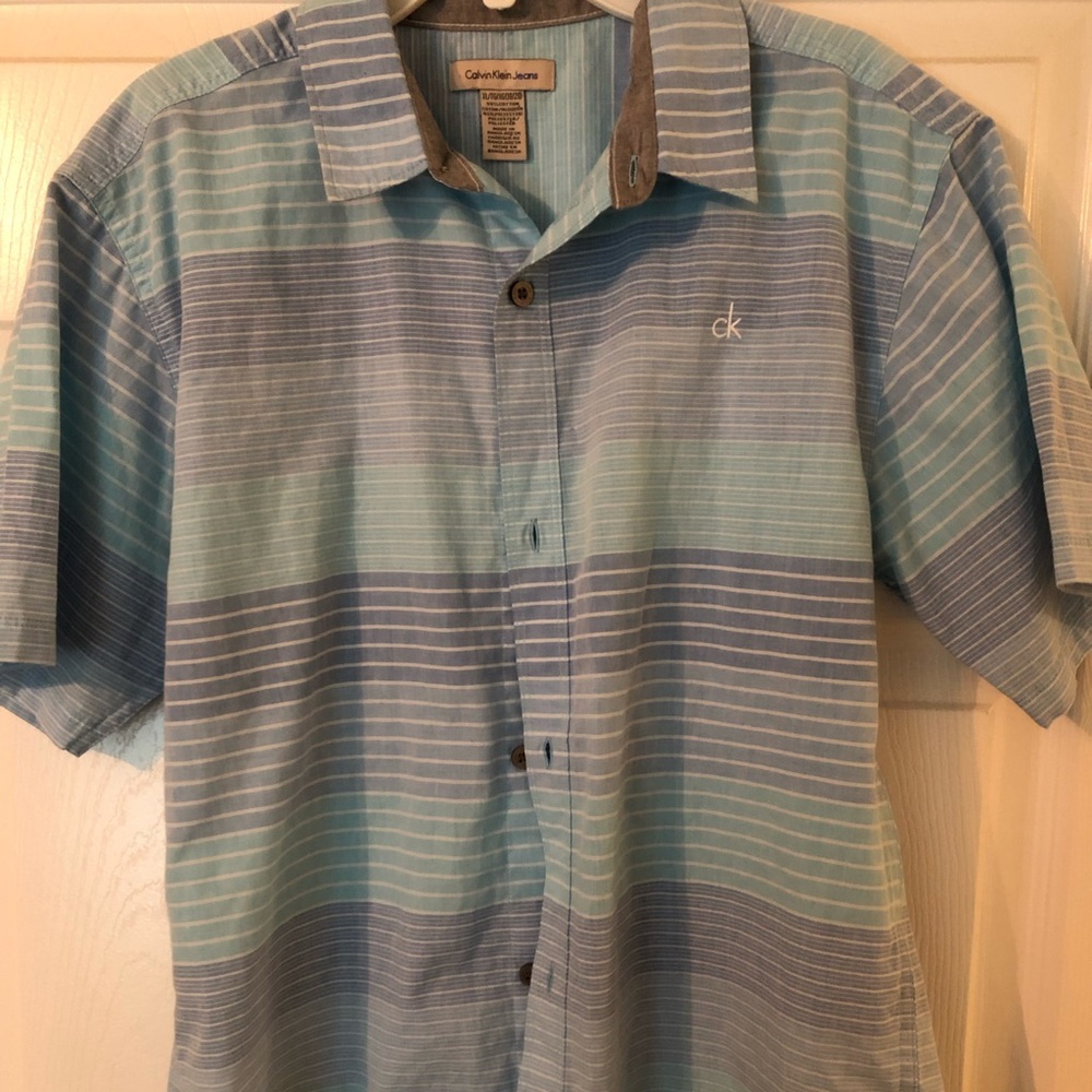 Calvin Klein Boys XL 18/20 Short Slv Button Down
